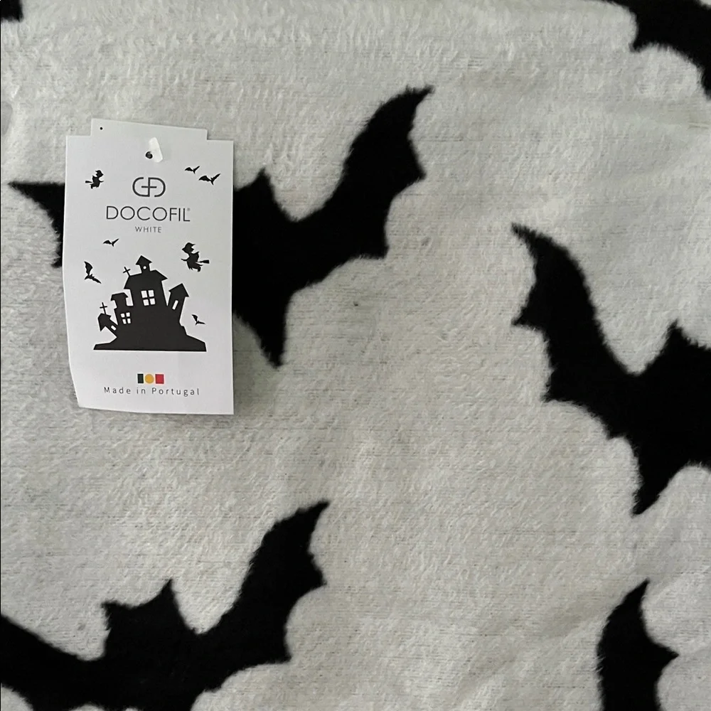 Halloween Bat throw- White and Black